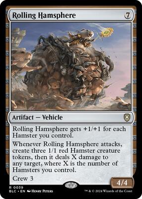 Rolling Hamsphere card from Commander: Bloomburrow