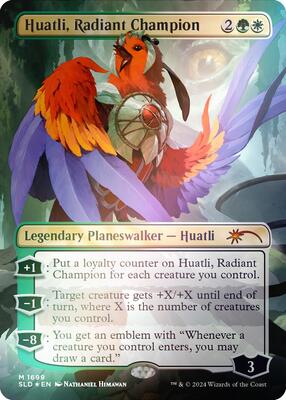 Huatli, Radiant Champion (Rainbow Foil) card from Secret Lair Drop Series