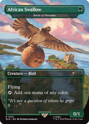 African Swallow - Birds of Paradise card from Secret Lair Drop Series