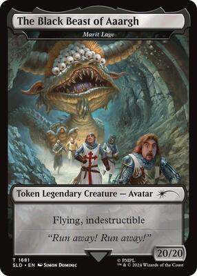 The Black Beast of Aaargh - Marit Lage Token card from Secret Lair Drop Series