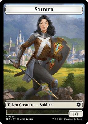 Soldier // Citizen Double-Sided Token card from Commander: Bloomburrow