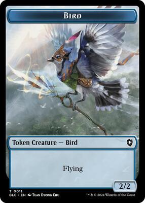 Bird (0011) // Fish Double-Sided Token card from Commander: Bloomburrow