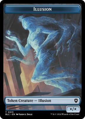 Illusion // Goblin Double-Sided Token card from Commander: Bloomburrow