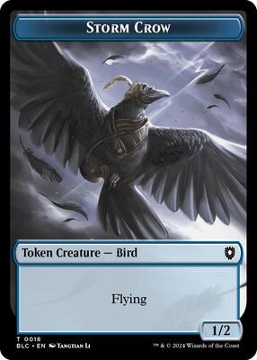Storm Crow // Frog Lizard Double-Sided Token card from Commander: Bloomburrow