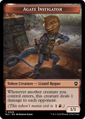 Agate Instigator // Rabbit Double-Sided Token card from Commander: Bloomburrow