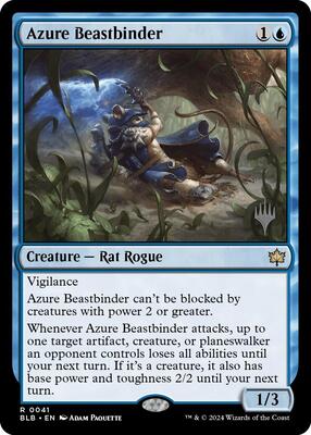 Azure Beastbinder card from Promo Pack: Bloomburrow