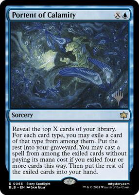 Portent of Calamity card from Promo Pack: Bloomburrow