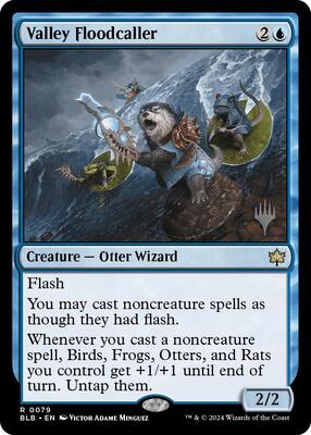 Valley Floodcaller card from Promo Pack: Bloomburrow