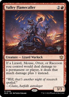 Valley Flamecaller card from Promo Pack: Bloomburrow