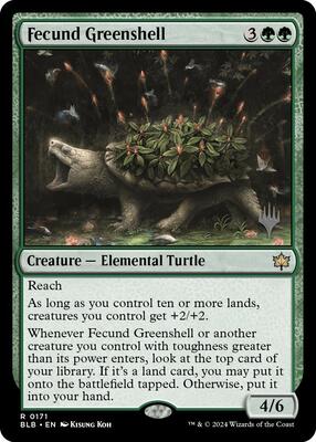 Fecund Greenshell card from Promo Pack: Bloomburrow