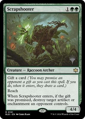 Scrapshooter card from Promo Pack: Bloomburrow