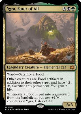 Ygra, Eater of All card from Promo Pack: Bloomburrow