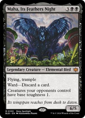 Maha, Its Feathers Night card from Prerelease Cards