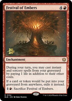 Festival of Embers card from Prerelease Cards
