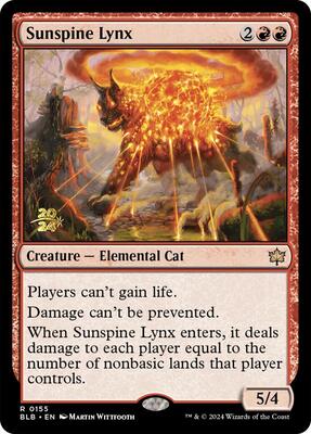 Sunspine Lynx card from Prerelease Cards