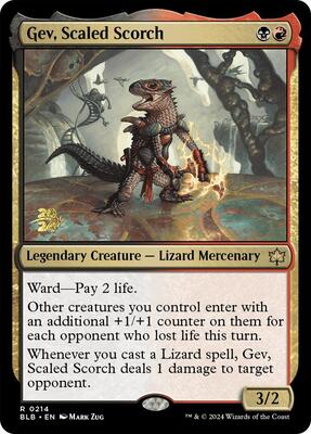 Gev, Scaled Scorch card from Prerelease Cards