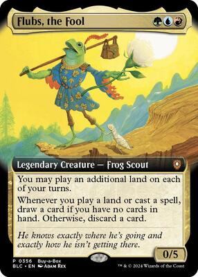 Flubs, the Fool (Extended Art) card from Buy-A-Box Promos