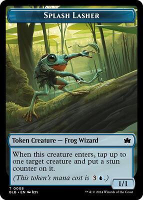 Splash Lasher Token card from Bloomburrow