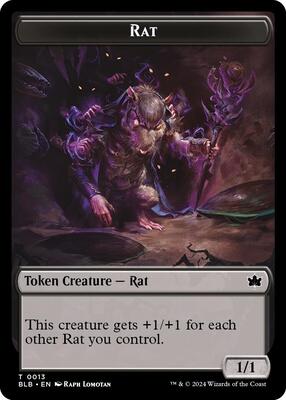 Rat Token card from Bloomburrow