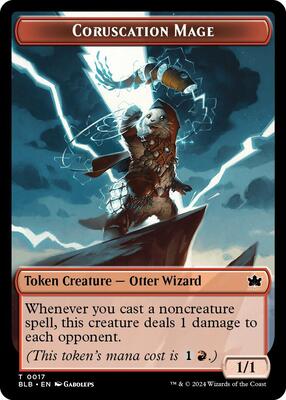 Coruscation Mage Token card from Bloomburrow
