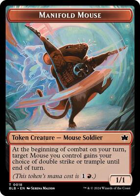 Manifold Mouse Token card from Bloomburrow