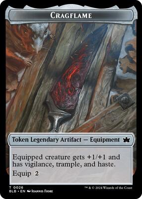 Cragflame Token card from Bloomburrow