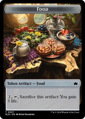 Food Token card from Bloomburrow
