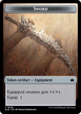 Sword Token card from Bloomburrow
