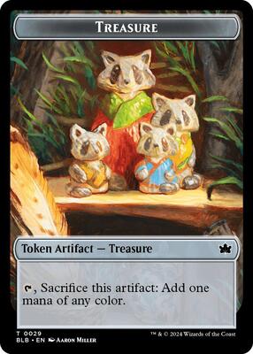 Treasure Token card from Bloomburrow