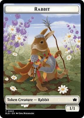 Rabbit // Rabbit Double-Sided Token card from Bloomburrow