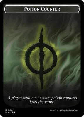 Poison Counter // Rabbit Double-Sided Token card from Commander: Bloomburrow