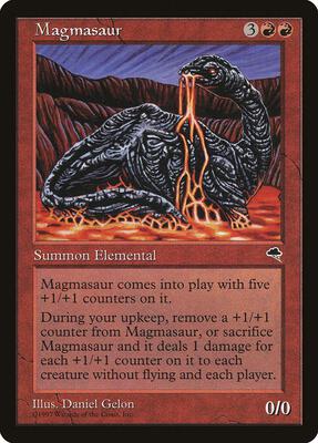 Magmasaur card from Tempest