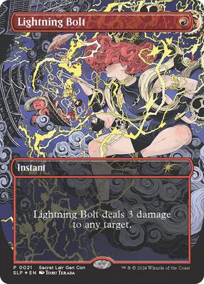 Lightning Bolt card from Secret Lair Showdown
