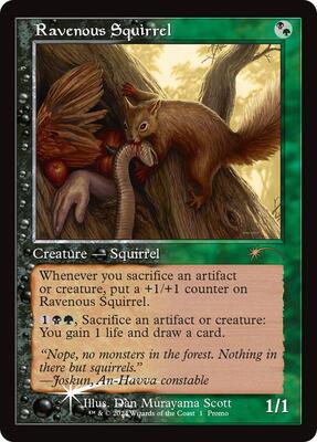Ravenous Squirrel (Retro Frame) card from Open House Promos