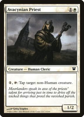 Avacynian Priest card from Innistrad