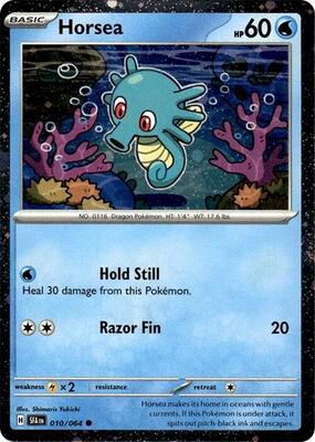 Horsea - 010/064 (Cosmos Holo) card from Miscellaneous Cards & Products