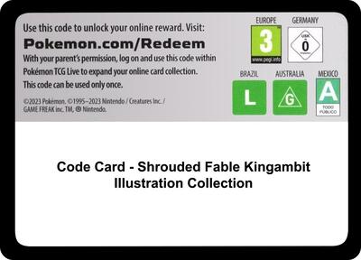 Code Card - Shrouded Fable Kingambit Illustration Collection card from SV: Shrouded Fable
