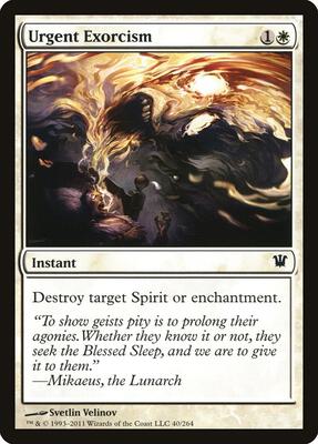 Urgent Exorcism card from Innistrad