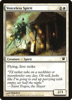 Voiceless Spirit card from Innistrad