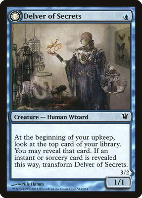 Delver of Secrets card from Innistrad