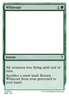 Whiteout (White Border) card from Mystery Booster 2
