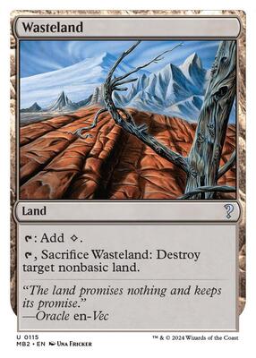 Wasteland (White Border) card from Mystery Booster 2