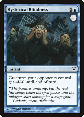 Hysterical Blindness card from Innistrad
