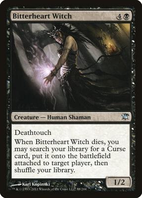 Bitterheart Witch card from Innistrad