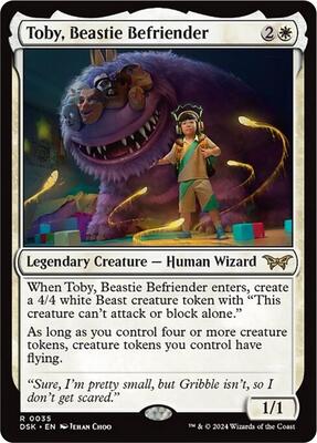 Toby, Beastie Befriender card from Duskmourn: House of Horror
