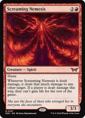 Screaming Nemesis card from Duskmourn: House of Horror