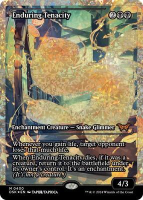 Enduring Tenacity (Showcase) (Fracture Foil) card from Duskmourn: House of Horror