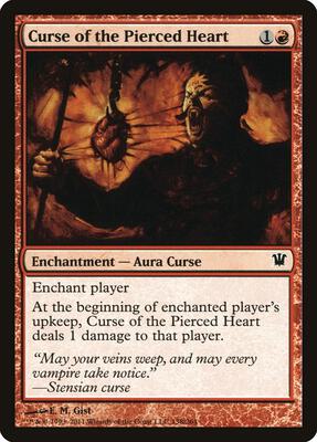 Curse of the Pierced Heart card from Innistrad