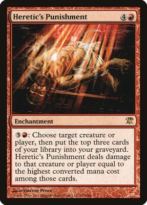 Heretic's Punishment card from Innistrad