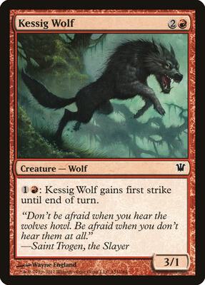 Kessig Wolf card from Innistrad